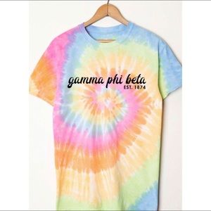 Gamma Phi Beta tie dye tshirt